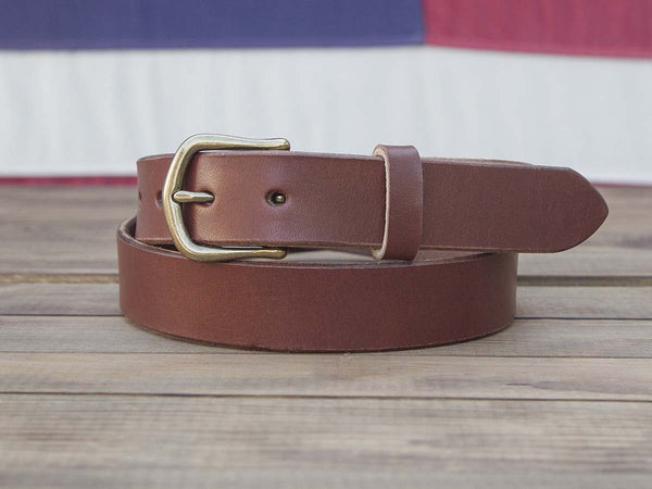 1.25" | Brown Leather Belt
